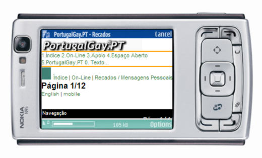 Nokia N95 - Site Integral em Browser xHTML